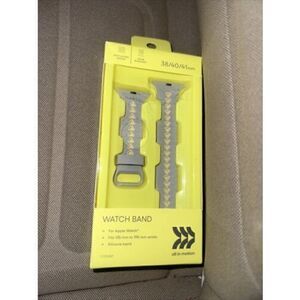 NEW All In Motion Silicone Watch Band for Apple Watch 38/41mm Ventilated - Gray